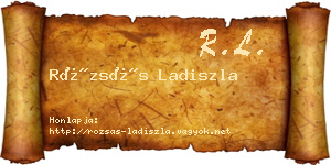 Rózsás Ladiszla névjegykártya